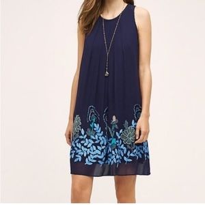 Anthropologie WOODVINE Swing Dress - Not so serious - Embroidered